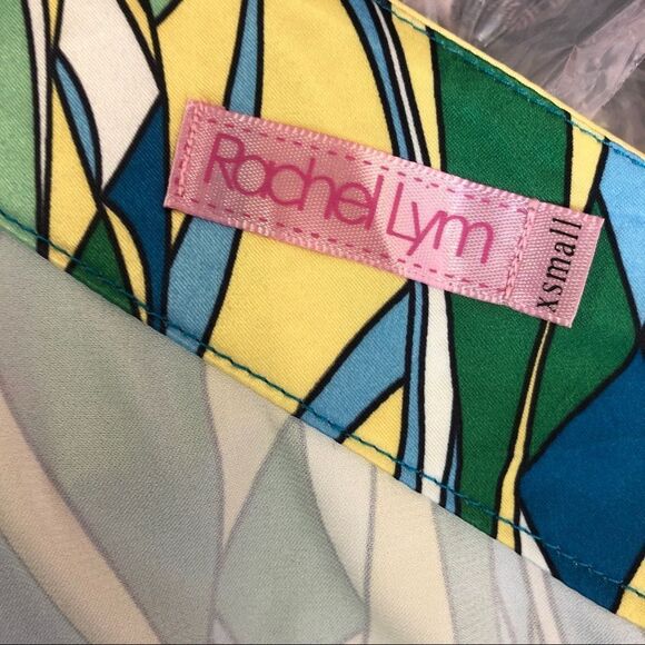 NWT Rachel Lym Couture Resort Swimwear Cover Up Crista Green One Shoulder Top - Picture 10 of 11